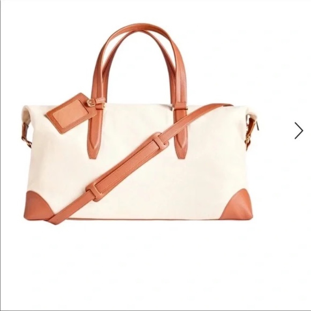 Henny + Lev Canvas and Vegan Leather Weekender Bag and Matching Pouch